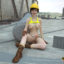 Sexy futa construction worker shows us her biggest tool!