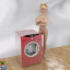 Sexy blonde futa babe uses a washing machine to get herself off!