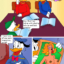 The gang from Duck Tales in masturbation orgy