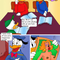 The gang from Duck Tales in masturbation orgy