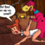 Wilma becomes the center of the Flintstones orgy
