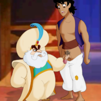 The Sultan and Aladdin get caught fucking each other!