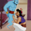 Aladdin has the hots for Genie's cock!