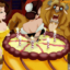 Belle gives Beast a cake with a maid to fuck