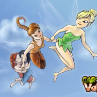 Tinkerbell and friends in a wild lesbian sex orgy