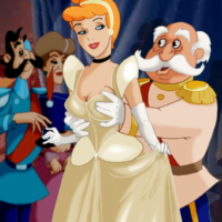 The King gets a royal blowjob from Cinderella