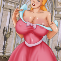Cinderella showing off her big beautiful breasts!