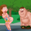 Peter and Lois from Family Guy having sex on the street