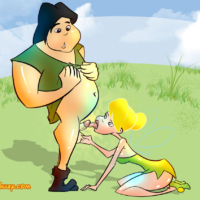 Tinkerbell has naughty fun with a huge fairy dick