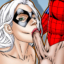 Spidey gets a hot blowjob from beautiful Black Cat!