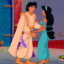 Jasmine squirts all over her lover Aladdin!